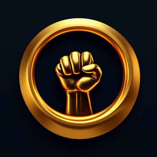 Free Golden Power Rising Image - Minimal, Gold, Fist | Download at ...