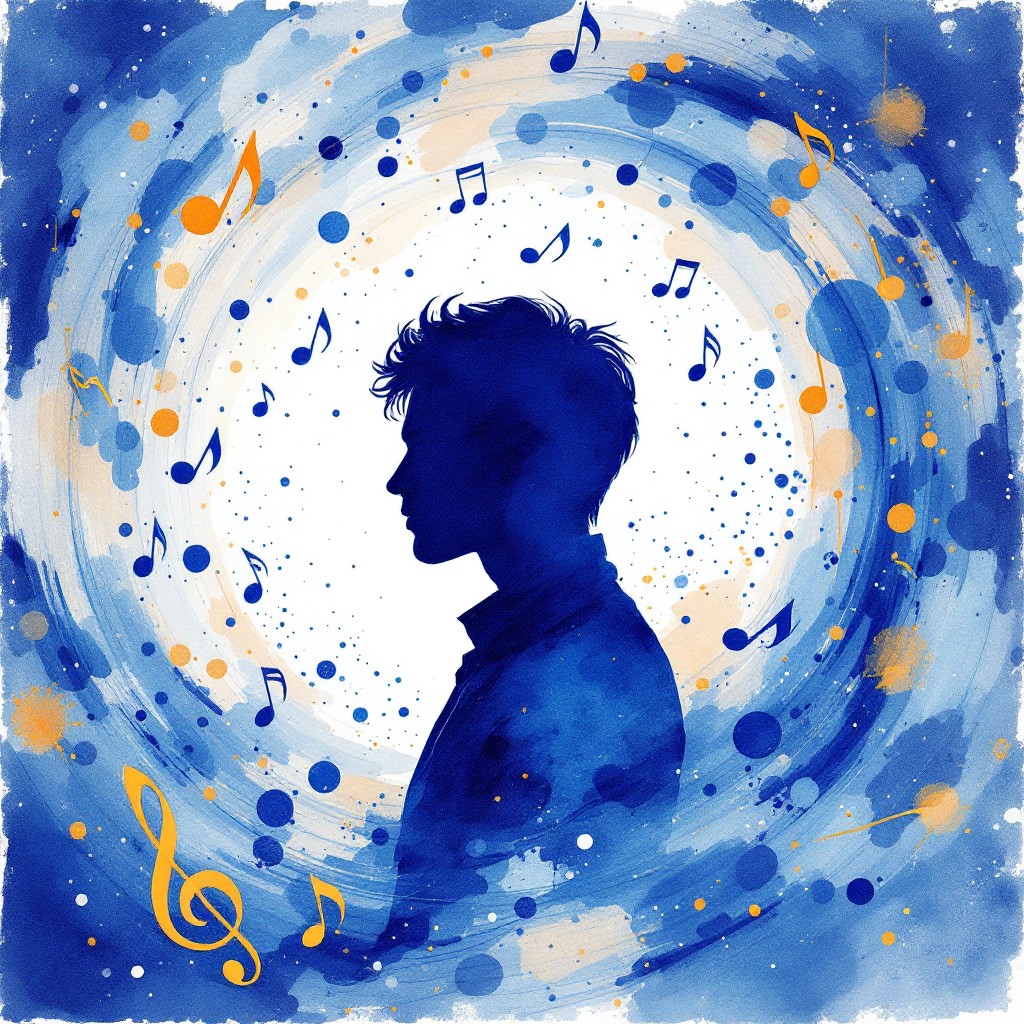 Free Music In Blue Image - Watercolor, Music, Blue | Download at StockCake