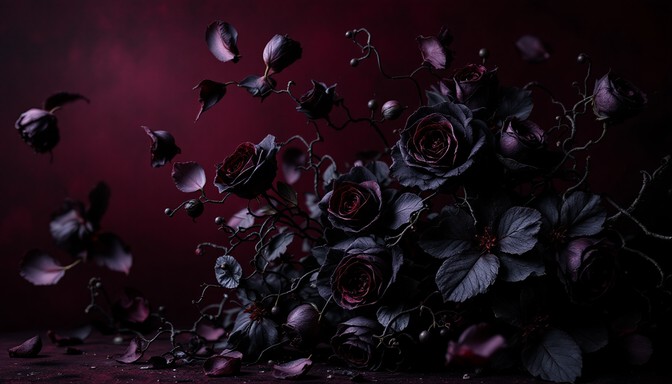Gothic Standard Roses Free Dark Gothic Blooms Image - Gothic, Roses, Dark | Download at StockCake