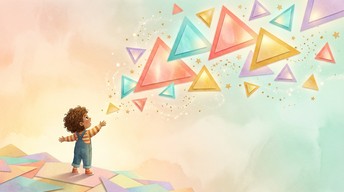 Free Magical Triangle Rain Image - Illustration, Child, Triangles ...
