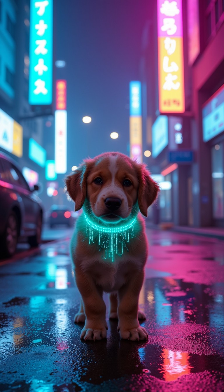 Perro Neon Free Cyberpunk Canine Glow Image - Puppy, Cyberpunk, Neon | Download at ...