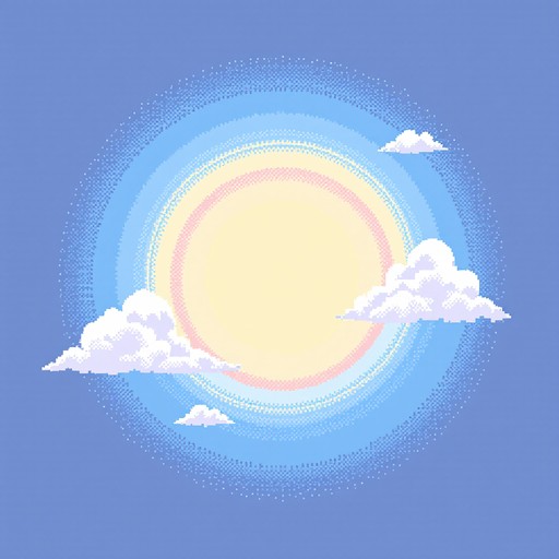 Free Peaceful Pixel Sky Image - Pixel, Sun, Sky | Download at StockCake