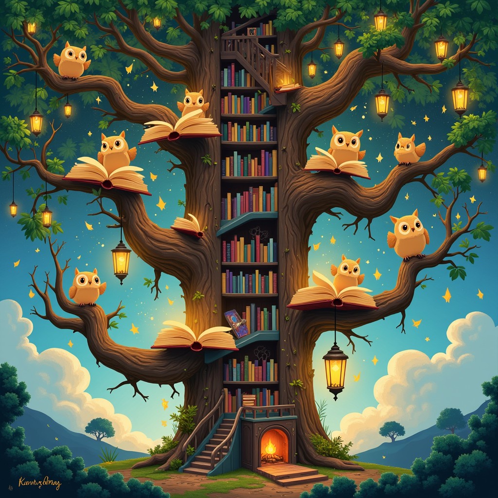 Free Wisdom Tree Library Image - Magical, Tree, Books | Download at ...