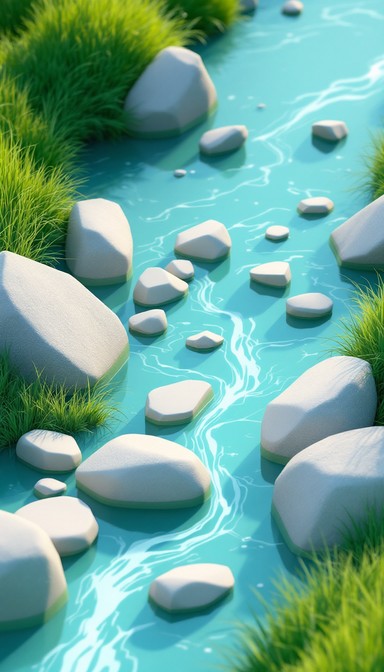 Peaceful Spring And Rocks Free Peaceful River Stones Image - River, Stones, Water | Download at ...