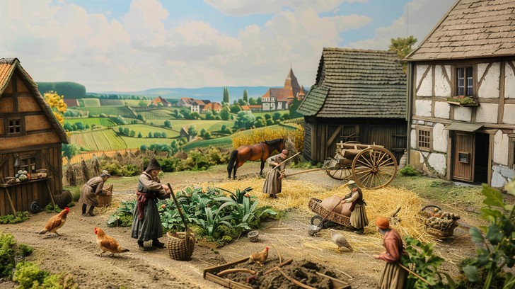 Village Multi Rustic Free Rustic Village Life Image - Miniature, Diorama, Village | Download ...