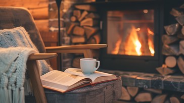 Fireside Rocking Chair Reading Free Cozy Fireplace Reading Image - Cozy, Fireplace, Reading | Download ...