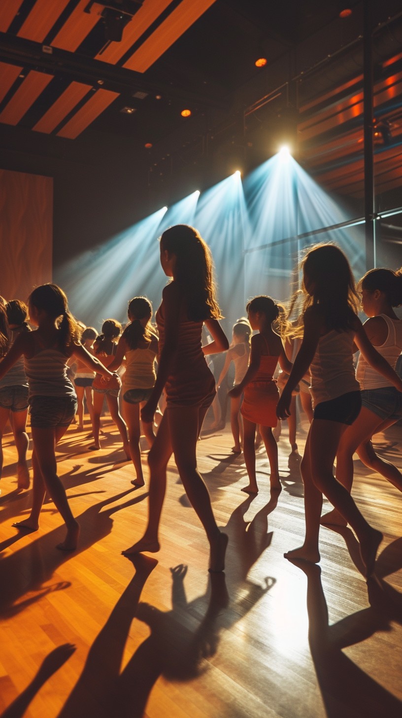 Free Dance Rehearsal Scene Image Dancers Rehearsal Stage Download