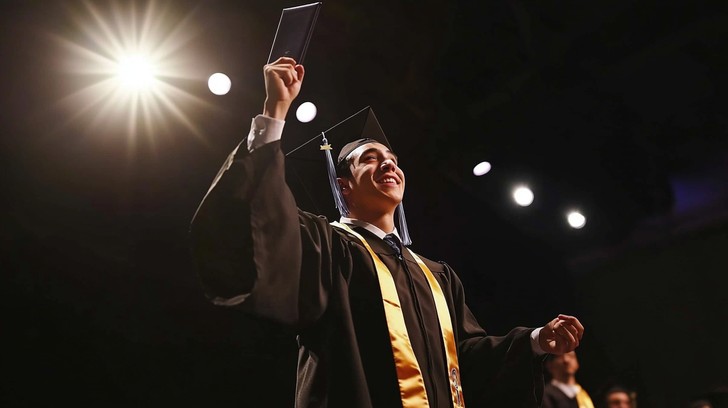 Triumphant Graduate Free Graduate's triumphant moment Image - Graduate, Celebration, Joy ...