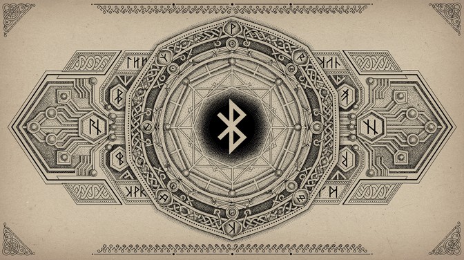 Mandala Rune Free Nordic Rune Mandala Image - Mandala, Rune, Bluetooth | Download at ...