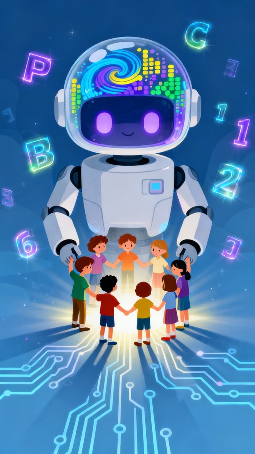 Free Future Learning Circle Image - Robot, Children, Education ...