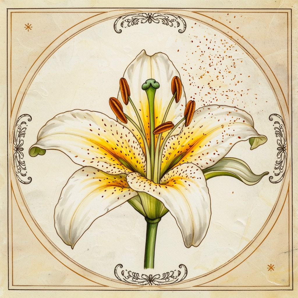 Free Golden Pollen Illustration Photo - Botanical, Illustration, Pollen ...