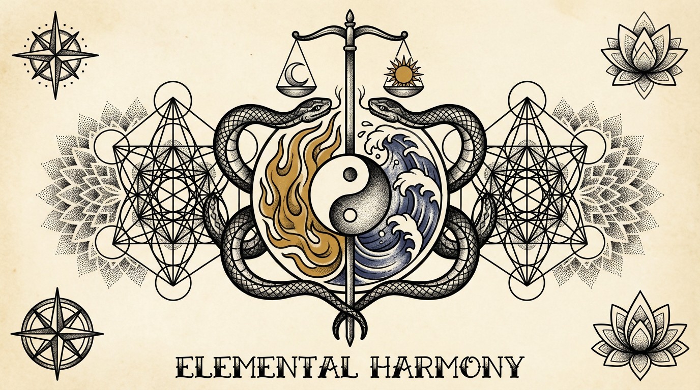 Free Elemental Balance Design Image - Tattoo, Design, Symmetrical ...