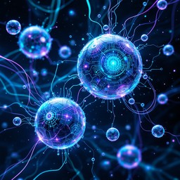 Free Glowing Tech Spheres Image - Technological, Spheres, Cybernetic ...