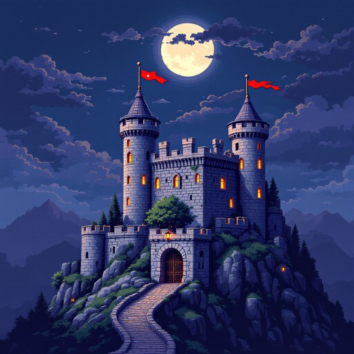 Free Pixel Castle Fortress Image - Castle, Fortress, Pixel | Download ...