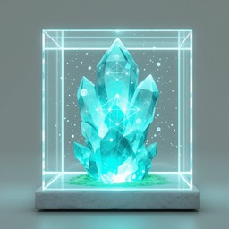 Free Glowing Crystal Display Image - Crystal, Teal, Geometric ...