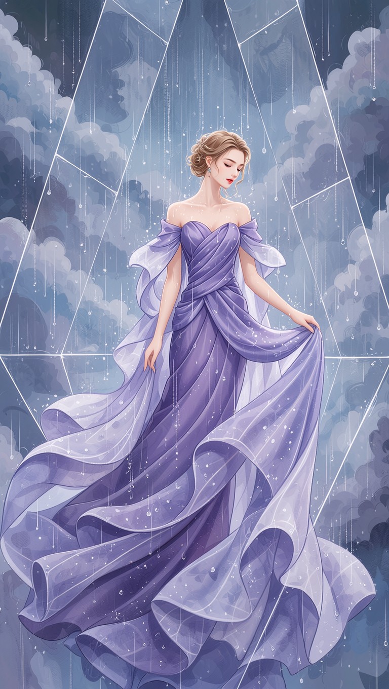 Free Purple Rainy Elegance Image - Woman, Purple, Gown | Download at ...