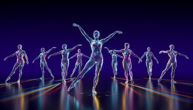Free Prismatic Dancing Figures Image - Prismatic, Crystalline, Figures ...
