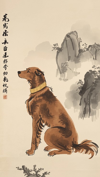 Free Noble Canine Portrait Image - Dog, Canine, Painting | Download at ...