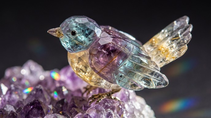 Free Crystalline Bird Sculpture Image - Crystal, Gemstone, Bird ...