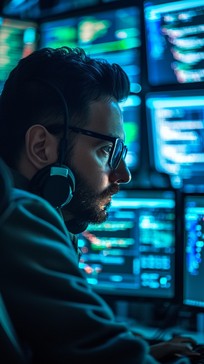 Free Focused Tech Professional Image - Technology, Coding, Programmer ...