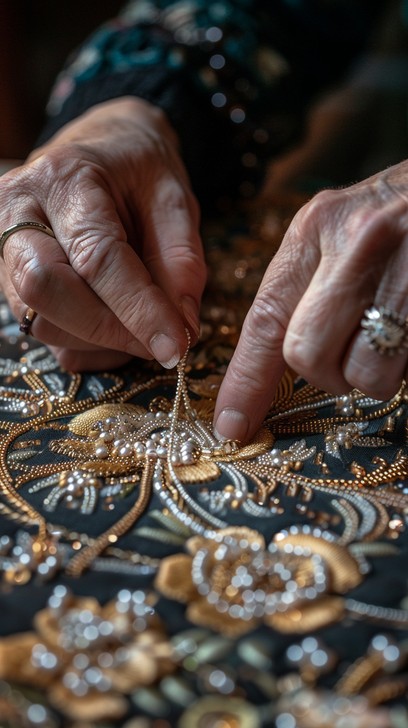 Free Intricate Embroidery Work Photo - Embroidery, Aged, Hands ...