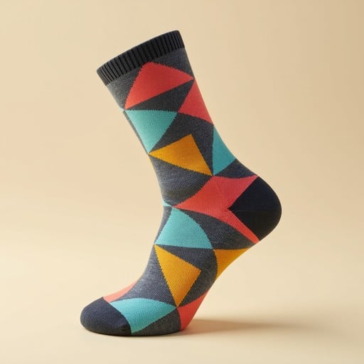 Free Colorful Geometric Sock Image - Sock, Geometric, Triangles ...