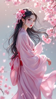Free Cherry Blossom Princess Image - Anime, Sakura, Kimono | Download ...