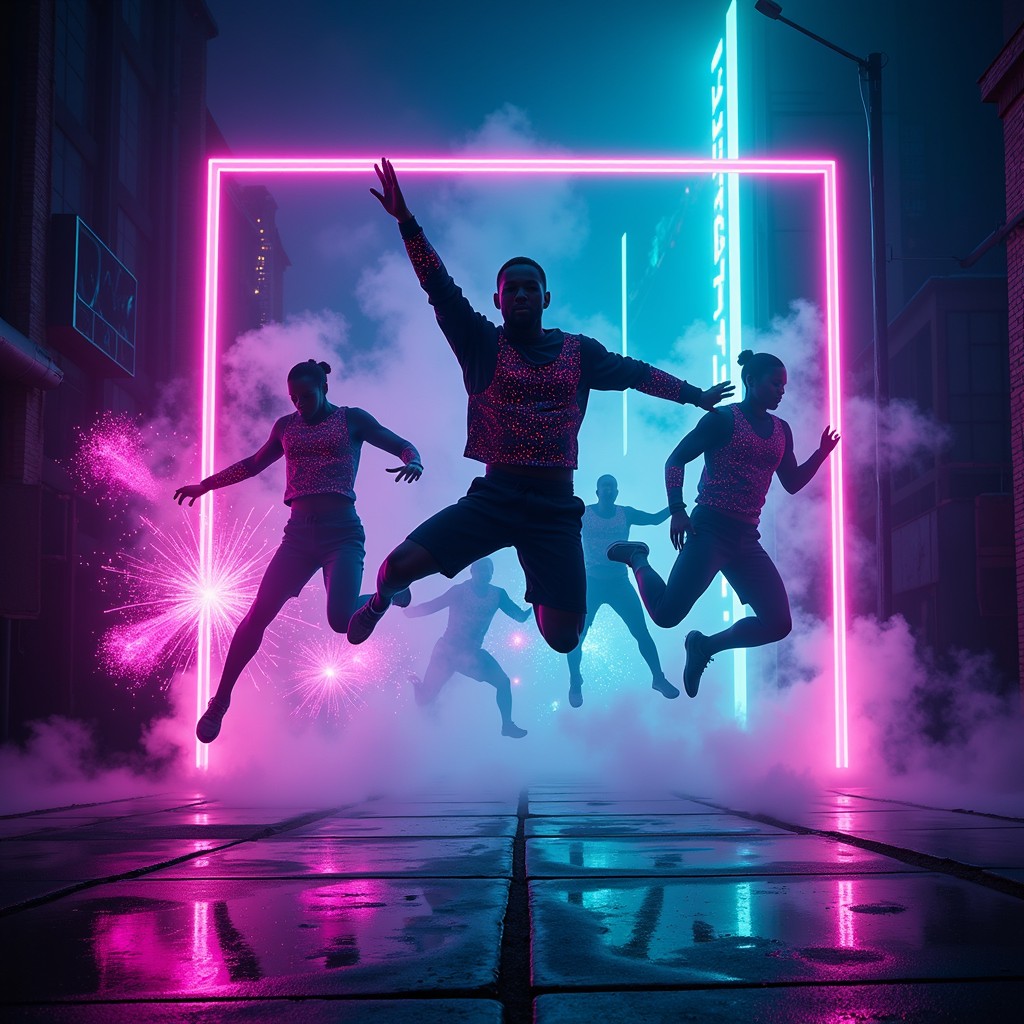 Neon Rave Motion Free Neon Motion Silhouettes Image - Silhouettes, Neon, Cyberpunk ...