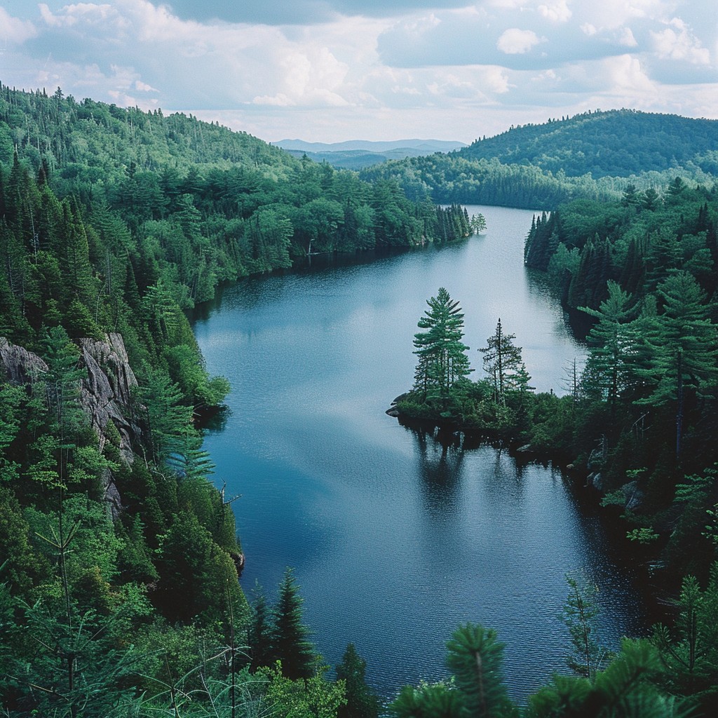 Free Serene Lake View Image - Lake, Forest, Trees | Download at StockCake