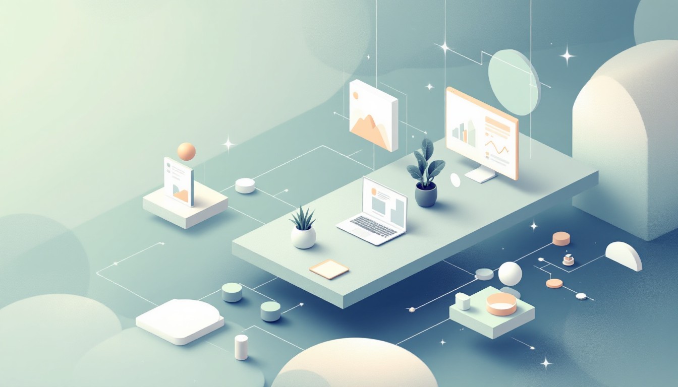 Free Ethereal Tech Sanctuary Image - Workspace, Minimalist, Digital ...