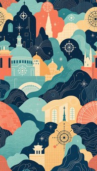 Free Global Travel Patterns Image - Travel, Geometric, Vintage ...