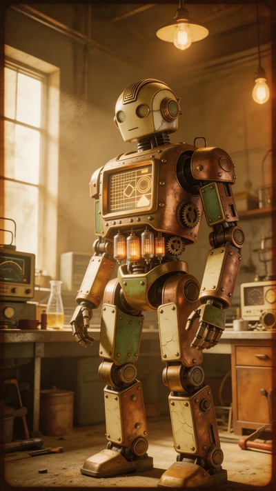 Free Vintage Robot Portrait Image - Robot, Android, Mechanical ...