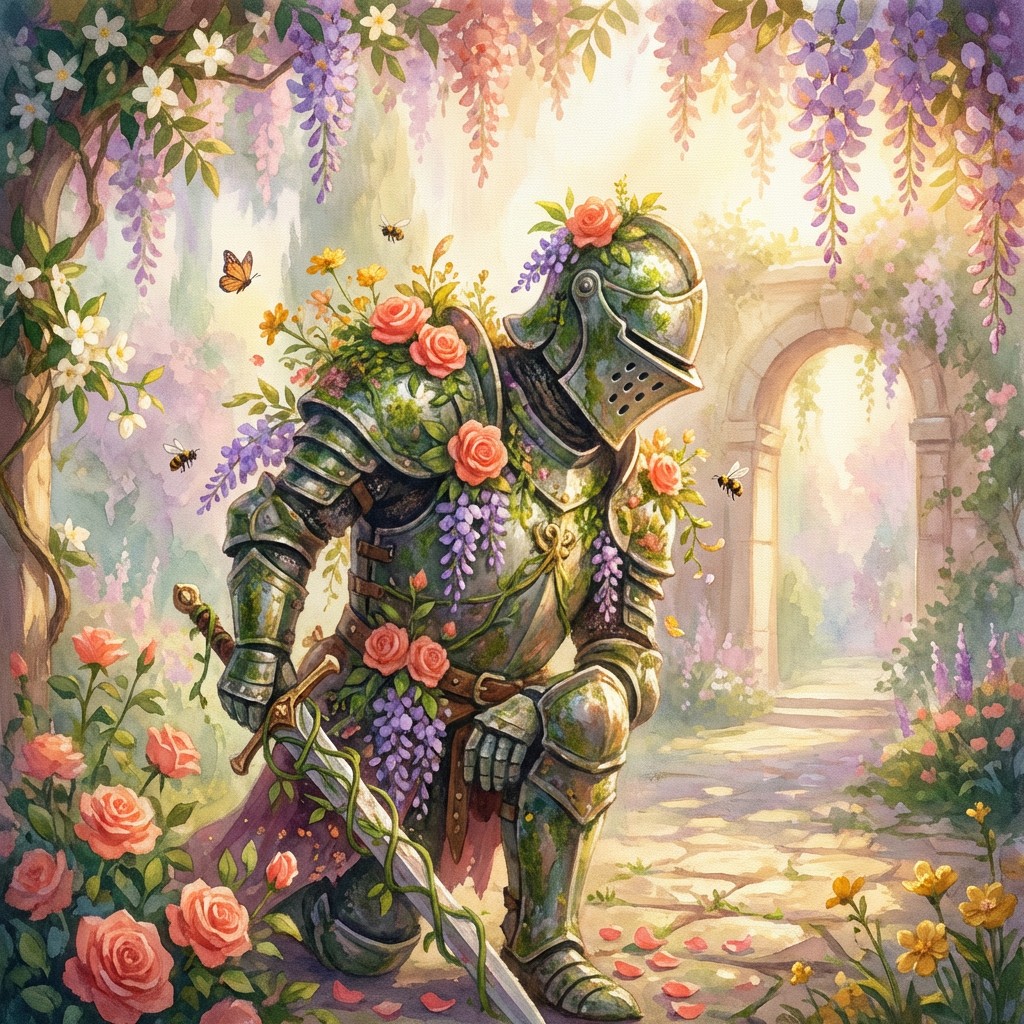 Free Enchanted Floral Knight Image - Knight, Garden, Fantasy | Download ...