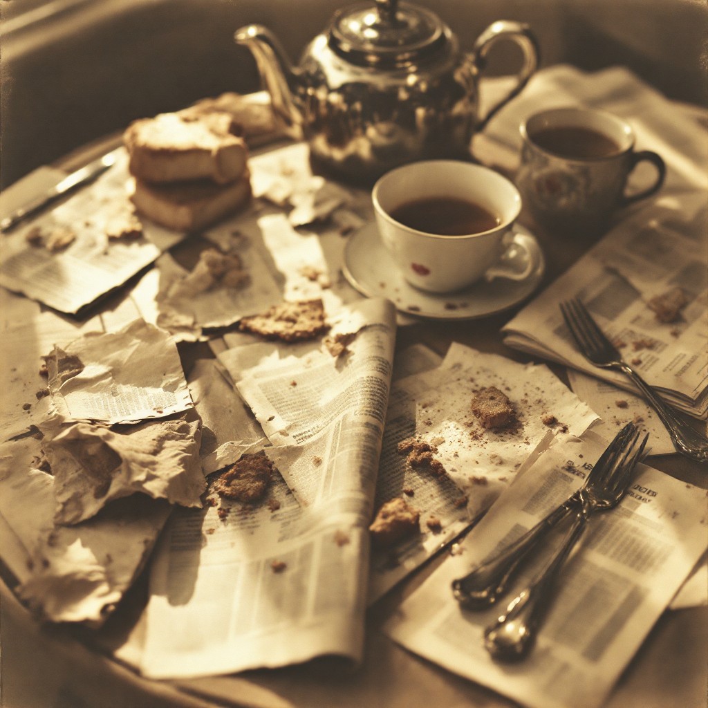 Tea Scene Free Vintage Tea Scene Image - Vintage, Teacup, Newspaper | Download at ...