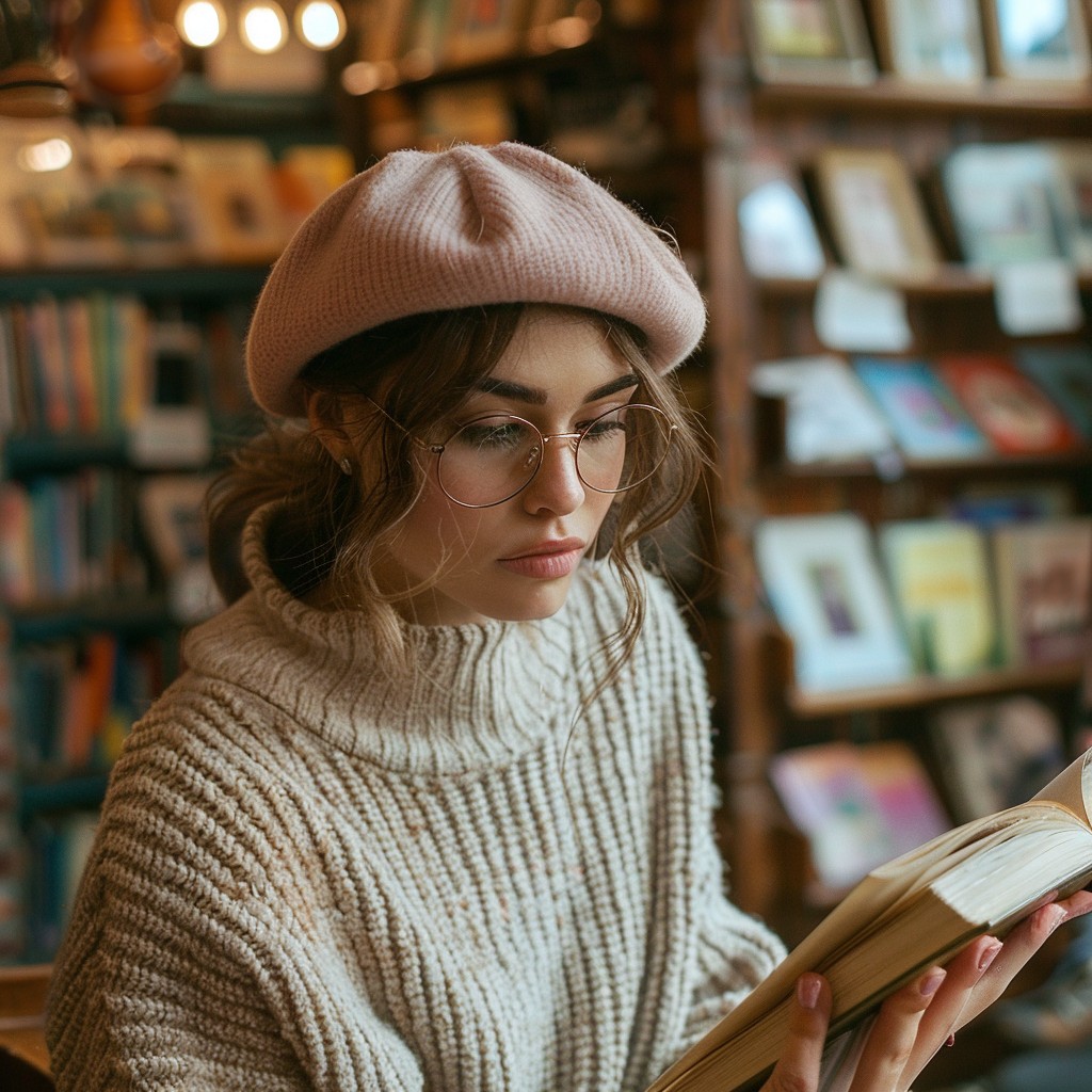 Library With Reading Free Reading in Library Image - Woman, Reading, Library | Download at ...