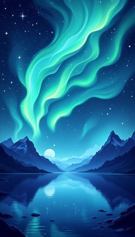 Free Northern Lights Dance Image - Aurora, Mountains, Reflection ...