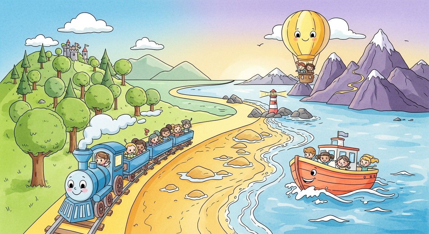 Free Colorful Travel Adventure Photo - Watercolor, Illustration ...