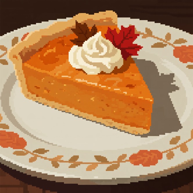 Free Pixelated Pumpkin Pie Image | Download at StockCake