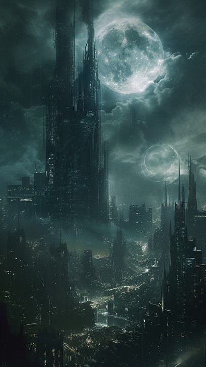 Vertical Distopia Free Dystopian Cityscape Art Image | Download at StockCake