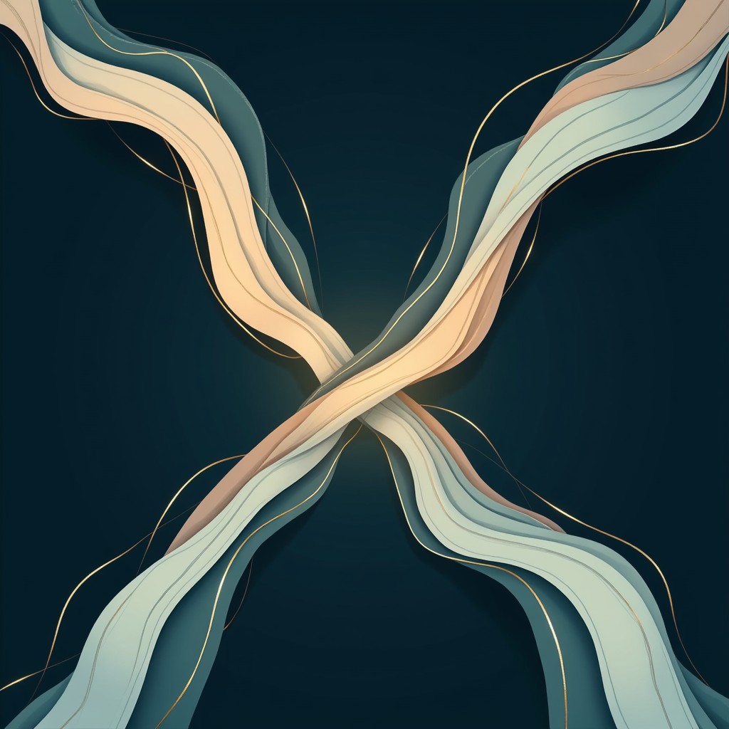 Free Flowing Golden Crossroads Image - Abstract, Architectural, Blue ...