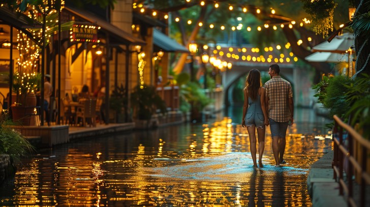 Free Romantic Evening Stroll Image - Evening, Romance, Waterfront ...