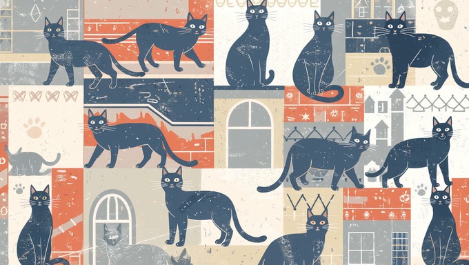 Pattern Cat Free Urban Cat Pattern Image - Cat, Pattern, Urban | Download at StockCake