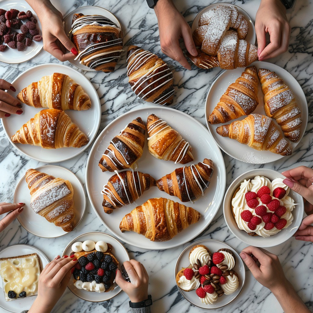 Free Croissant Feast Together Image - Croissants, Friends, Gathering ...