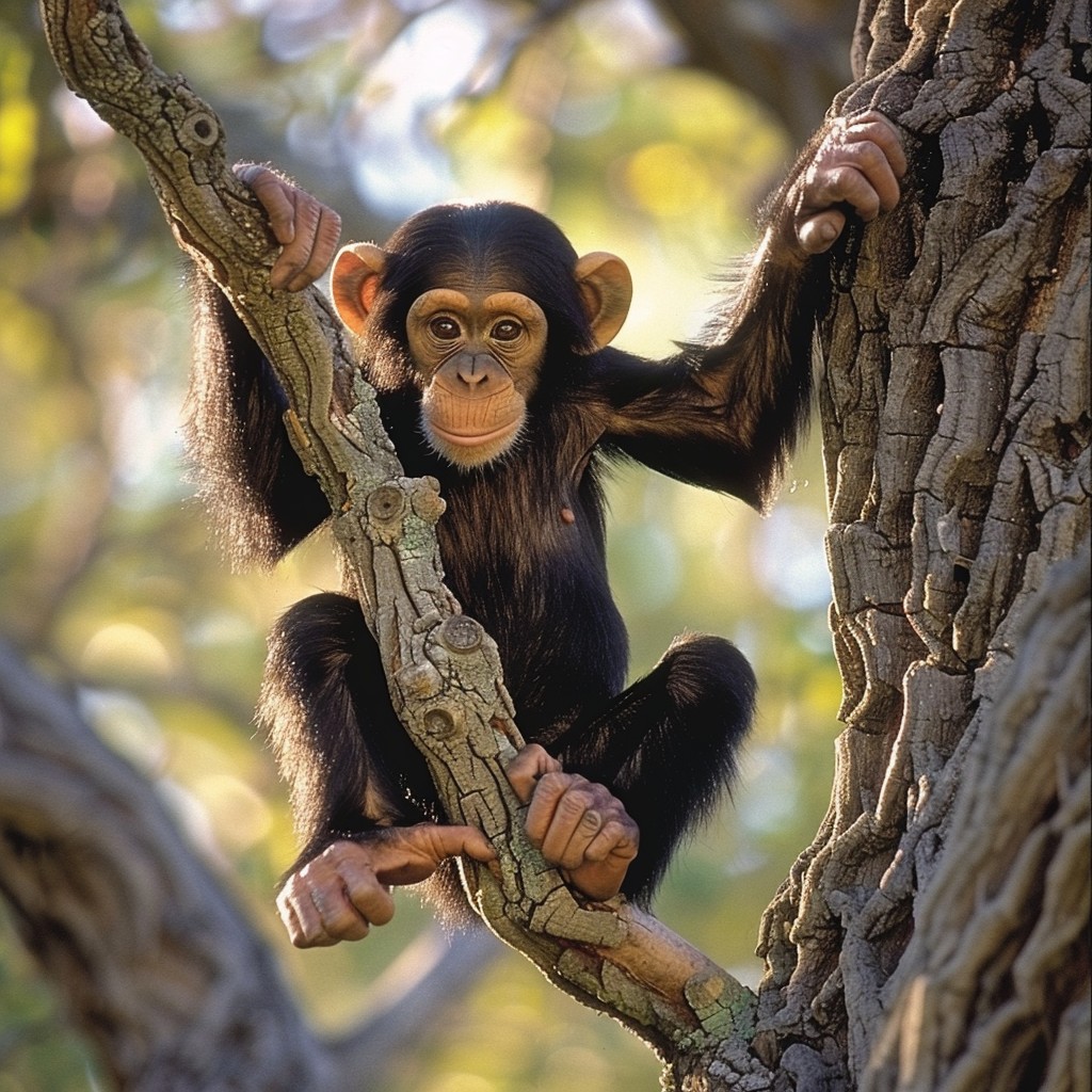 Free Chimpanzee Tree Climb Image - Chimpanzee, Wildlife, Nature ...