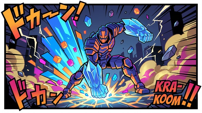 Free Geometric Power Strike Image - Warrior, Geometric, Anime ...