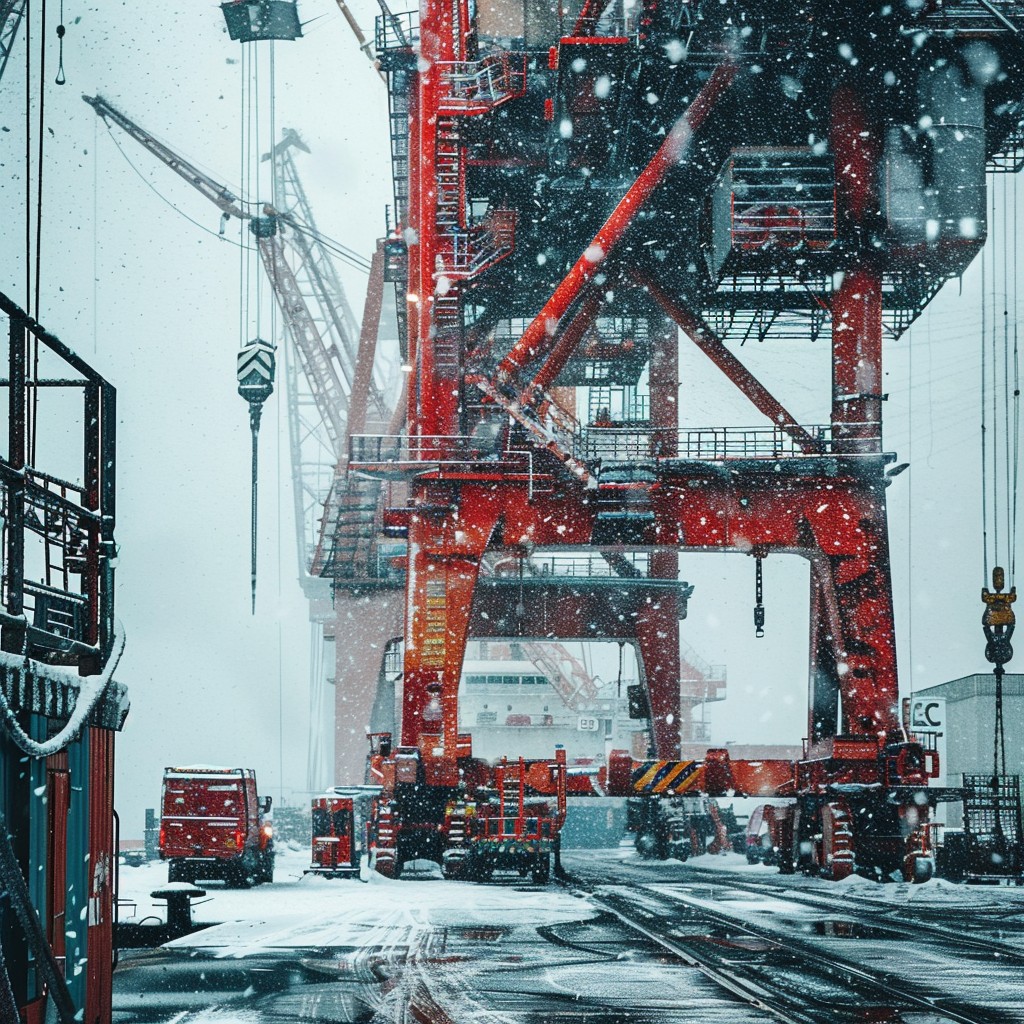 Snowing Container Port Free Snowy industrial port Image - Snow, Industrial, Port | Download at ...