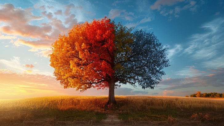Free Seasonal Split Tree Image - Tree, Autumn, Spring | Download at ...