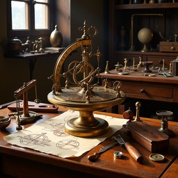 Scientists Workspace Renaissance Free Renaissance scientific workshop Image - Astrolabe, Renaissance ...