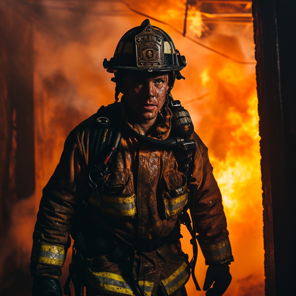 Free Firefighter in Action Image - Firefighter, Fire, Bravery ...