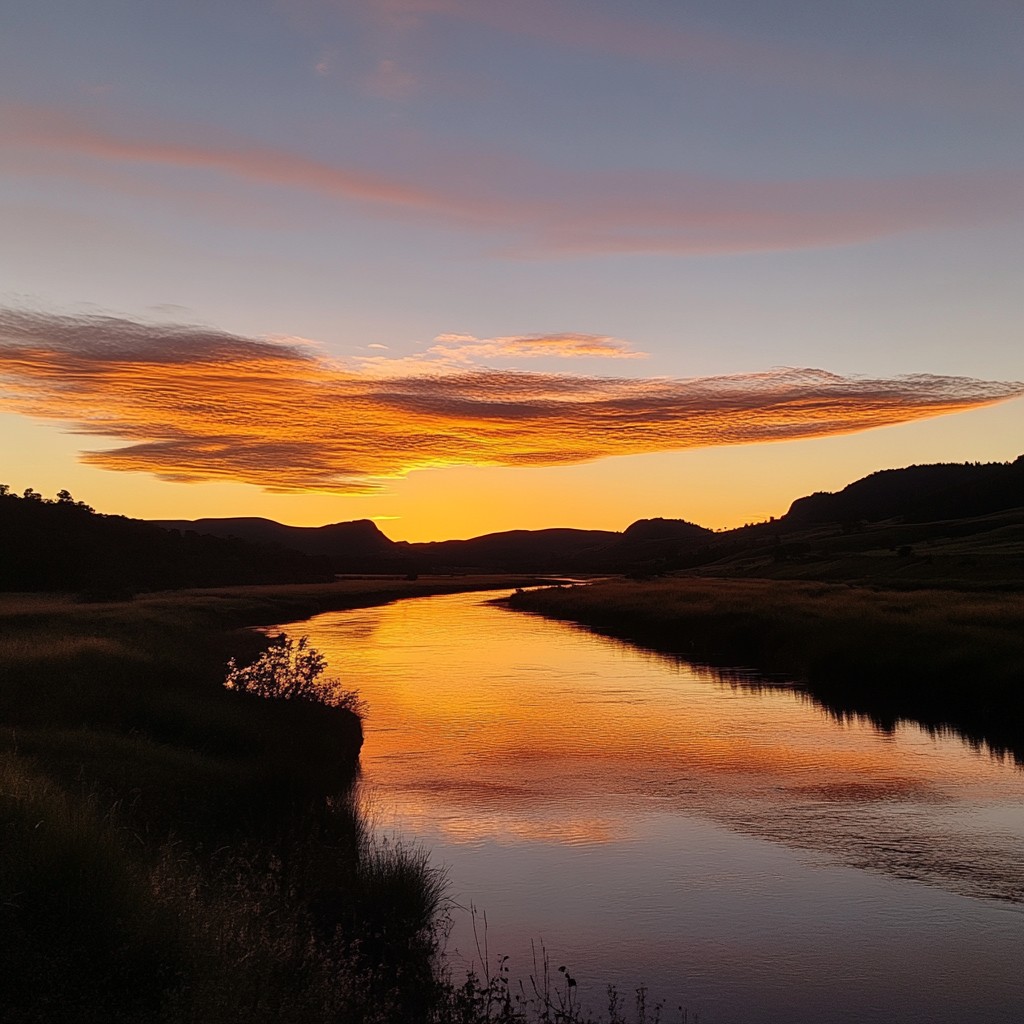 Free Sunset over river Image - Sunset, River, Sky | Download at StockCake